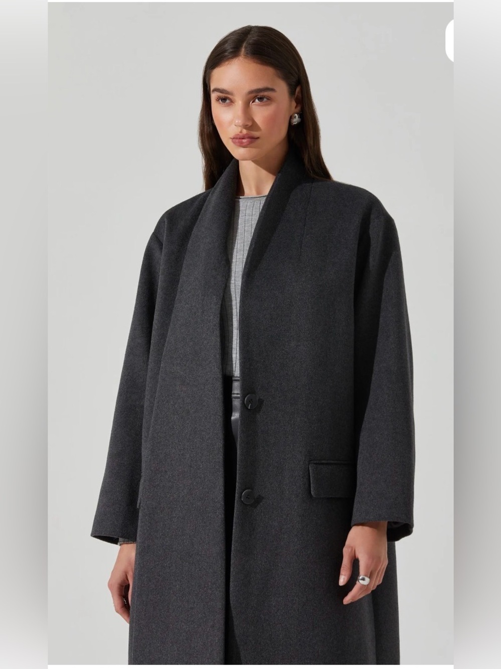 ASTR The Label Londyn Scarf Longline Coat - Picture 4 of 14